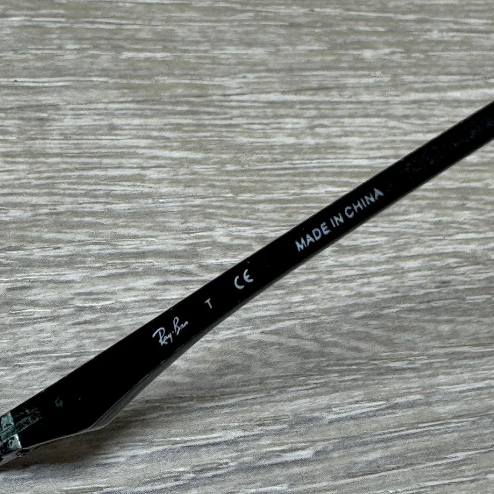 Ray-Ban RB6154 2576 Eyeglass Frames 54-17-140 Semi-Rimless Rectangle Black Metal